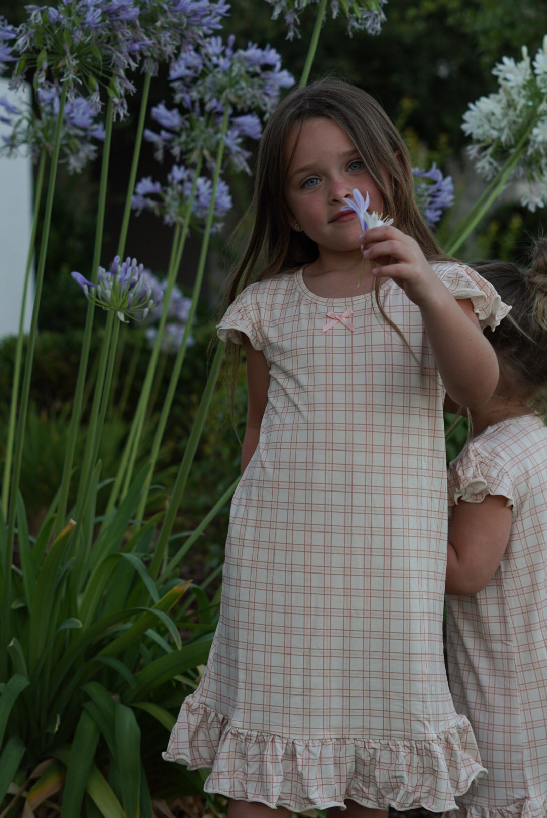 Rosewood Grid Nightgown + Undies Set