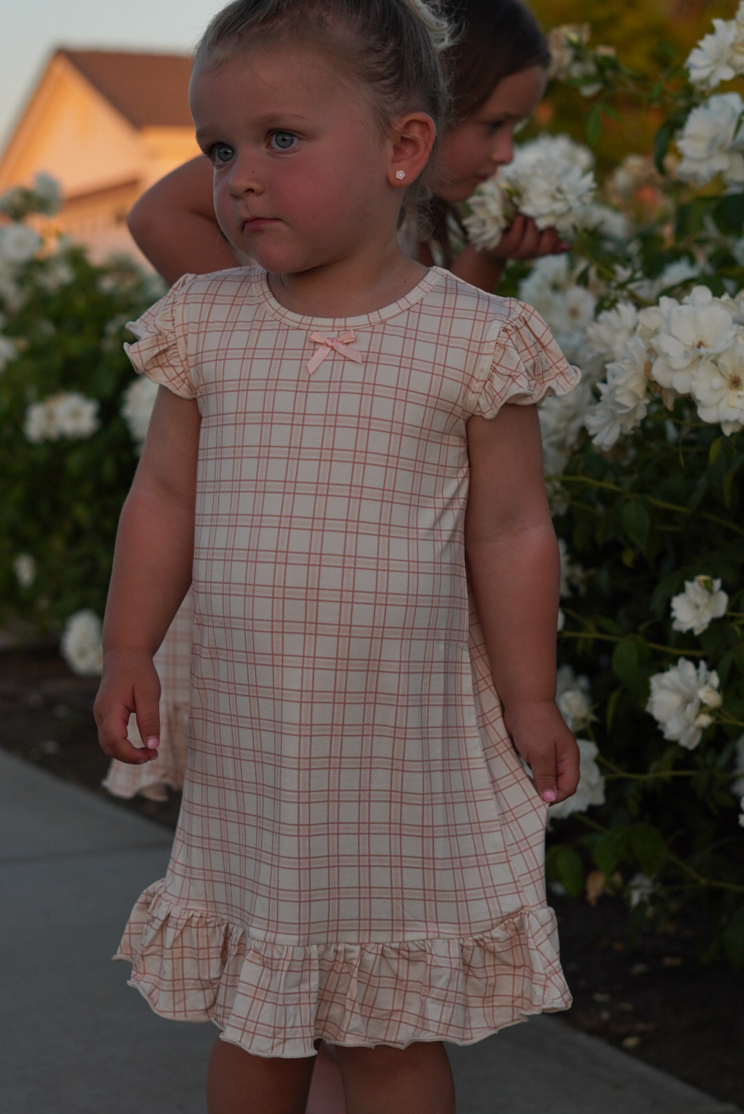Rosewood Grid Nightgown + Undies Set